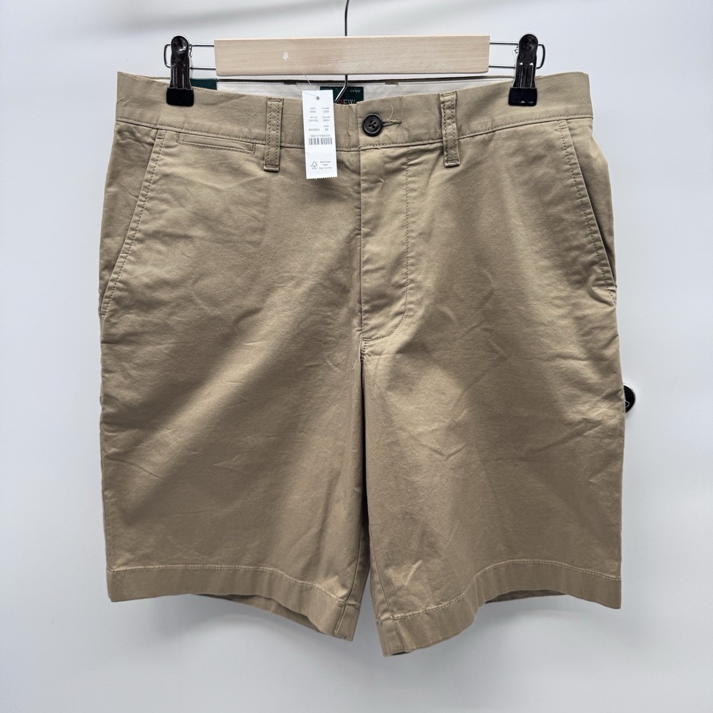 NWT J.Crew Men's 29 Portsider Stretch Chino Shorts Khaki